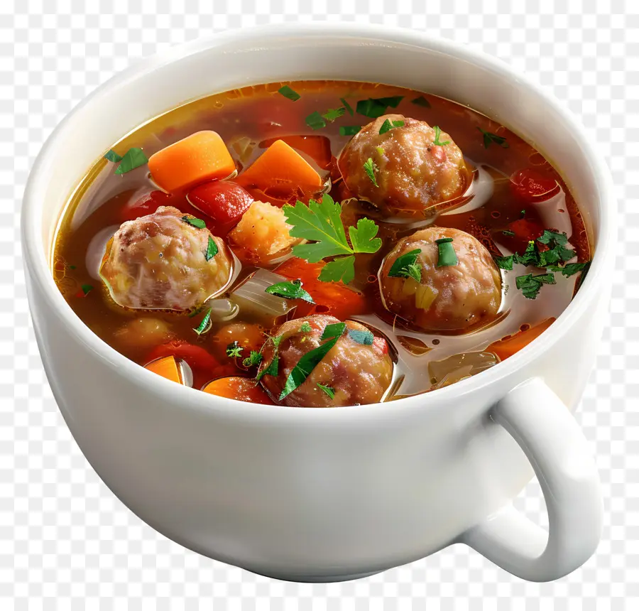 Soupe Aux Boulettes De Viande，Soupe PNG