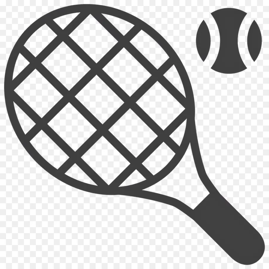 Raquette De Tennis，Raquette Et Balle De Tennis PNG