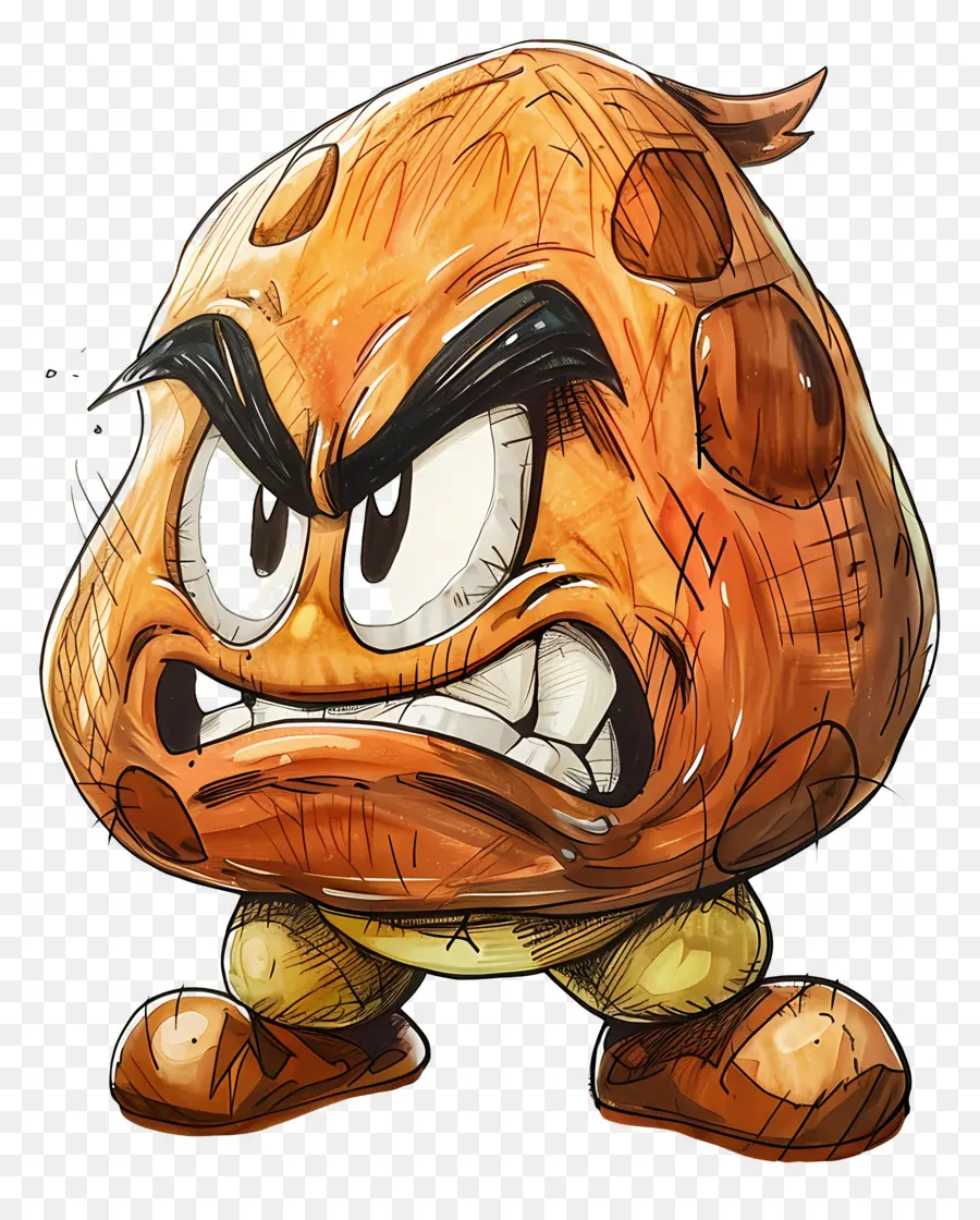 Goomba，Personnage En Colère PNG