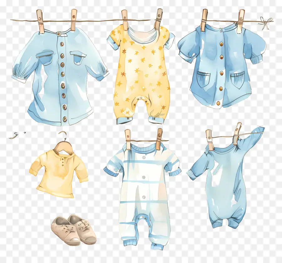 Vêtements Suspendus，Vêtements Bébé PNG