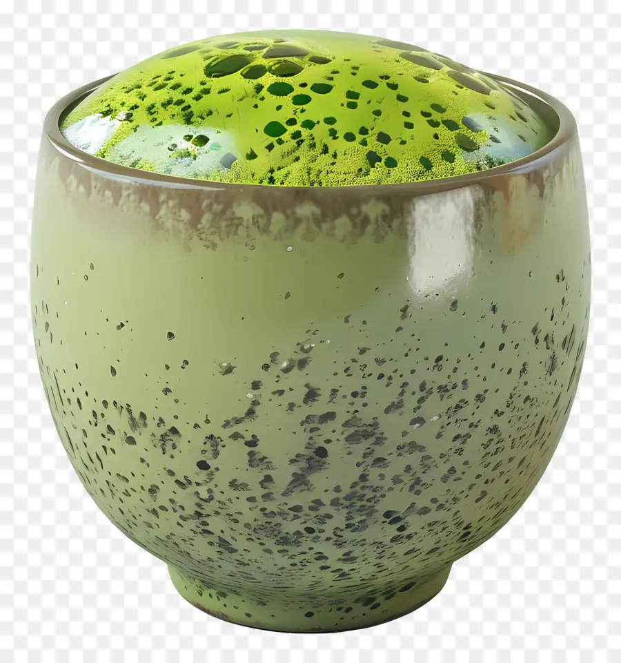 Thé Matcha，Pot Vert PNG