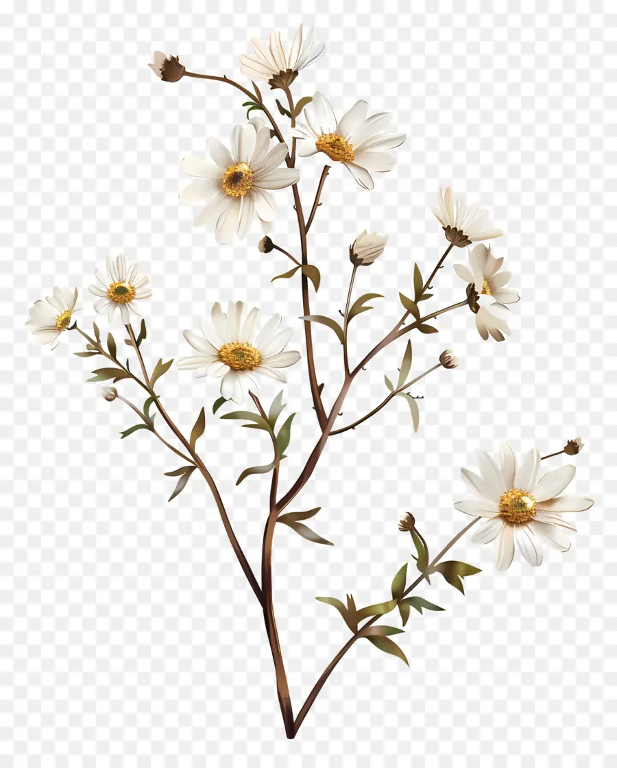 Fleurs De Marguerite Blanche，Fleurs Blanches PNG