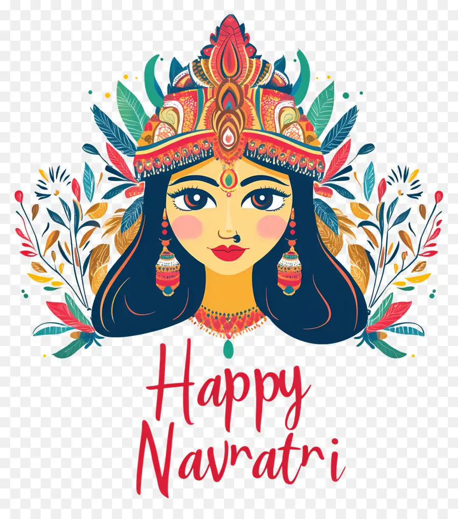 Joyeux Navratri，Déesse Navratri PNG