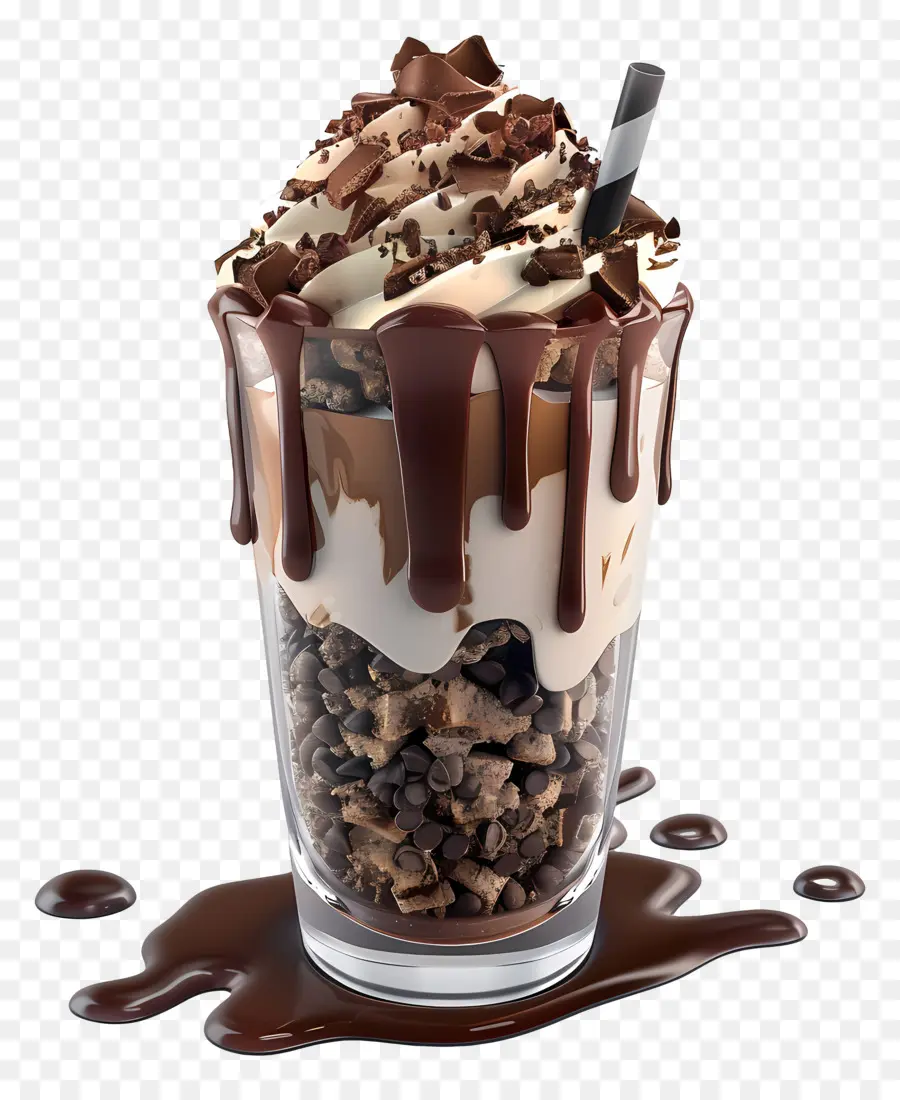 Parfait Au Chocolat，Milk Shake Au Chocolat PNG