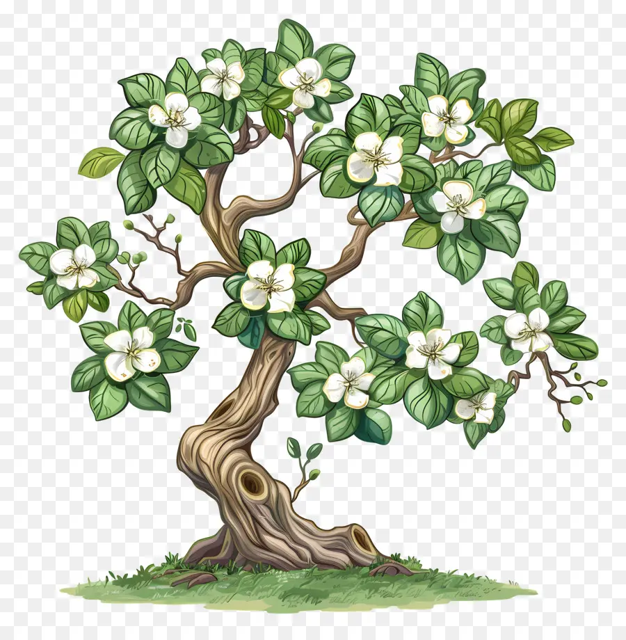 Arbre En Fleurs，Arbre à Fleurs Blanches PNG