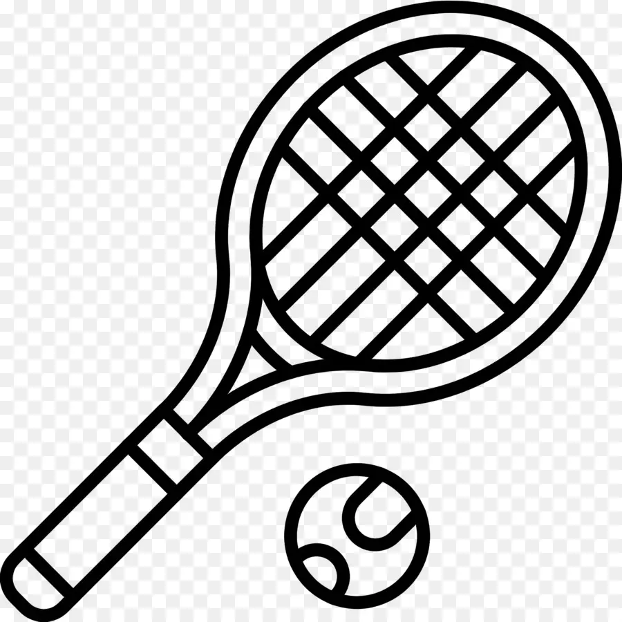 Raquette De Tennis，Raquette Et Balle De Tennis PNG