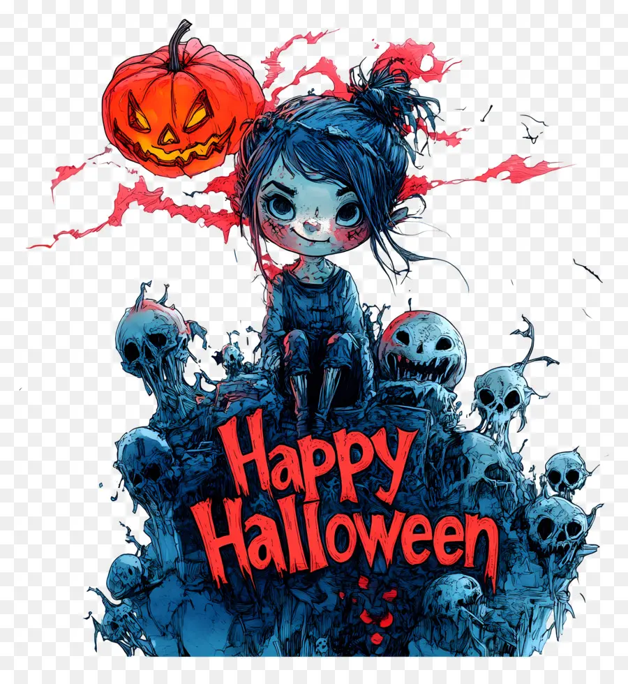 Joyeux Halloween，Fille D'halloween PNG