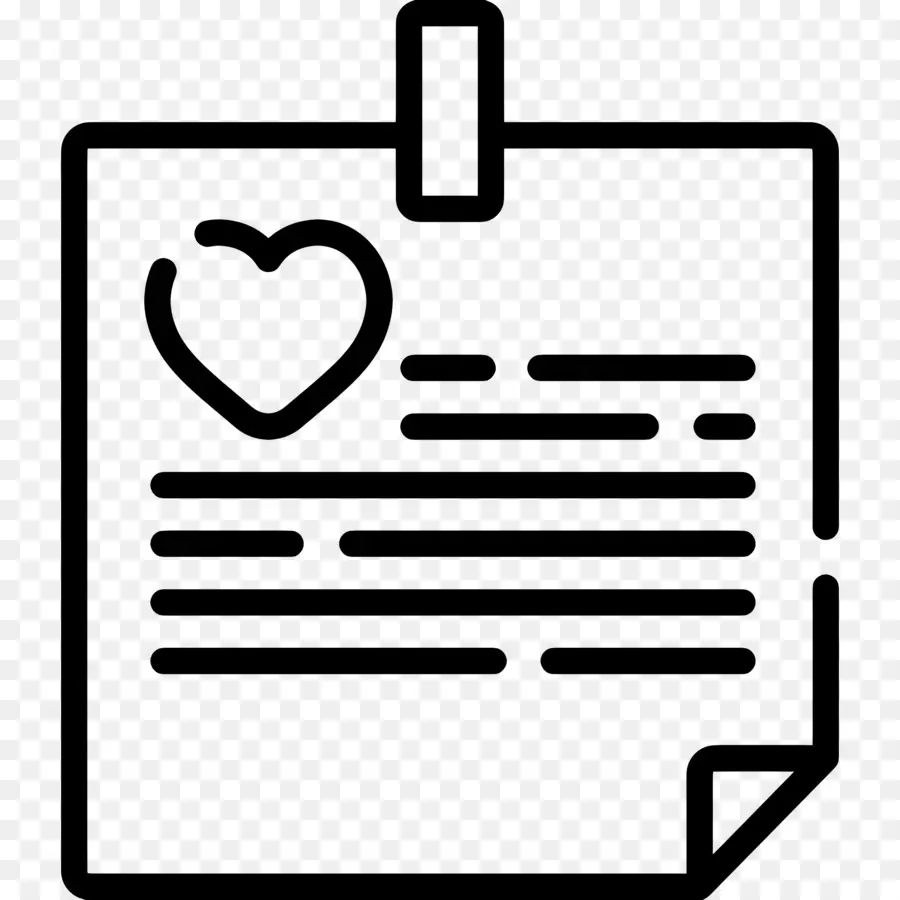 Notes Autocollantes，Lettre D'amour PNG