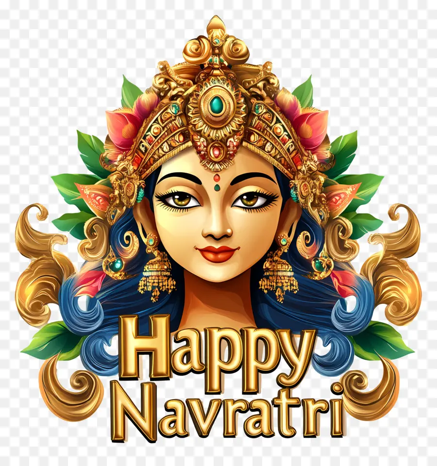 Joyeux Navratri，Visage De Déesse PNG