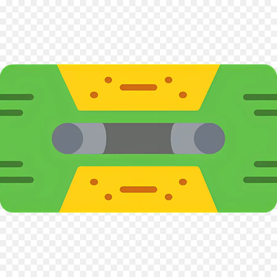 Cassette，Cassette Verte Et Jaune PNG