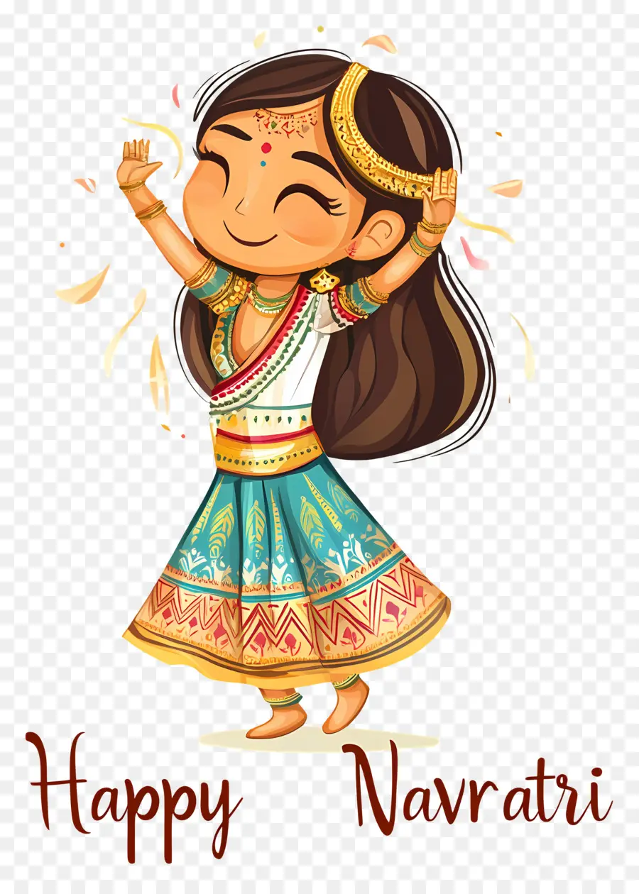 Joyeux Navratri，Fille PNG