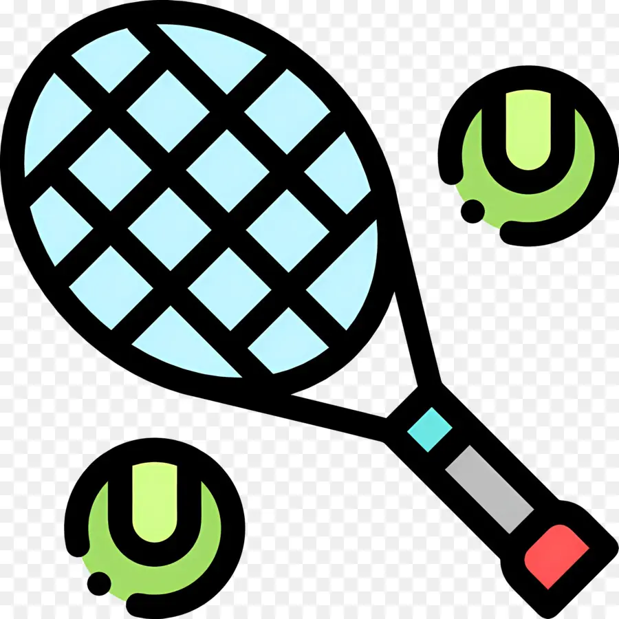 Raquette De Tennis，Raquettes Et Balles De Tennis PNG