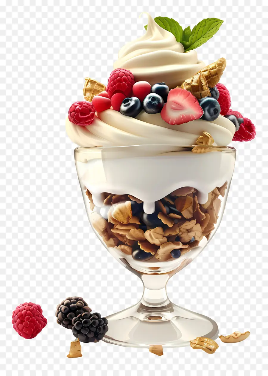 Parfait Au Yaourt，Sundae PNG