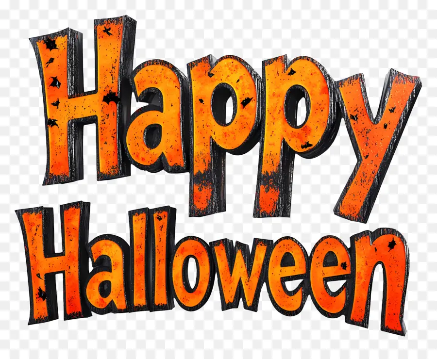 Joyeux Halloween，Texte Joyeux Halloween PNG