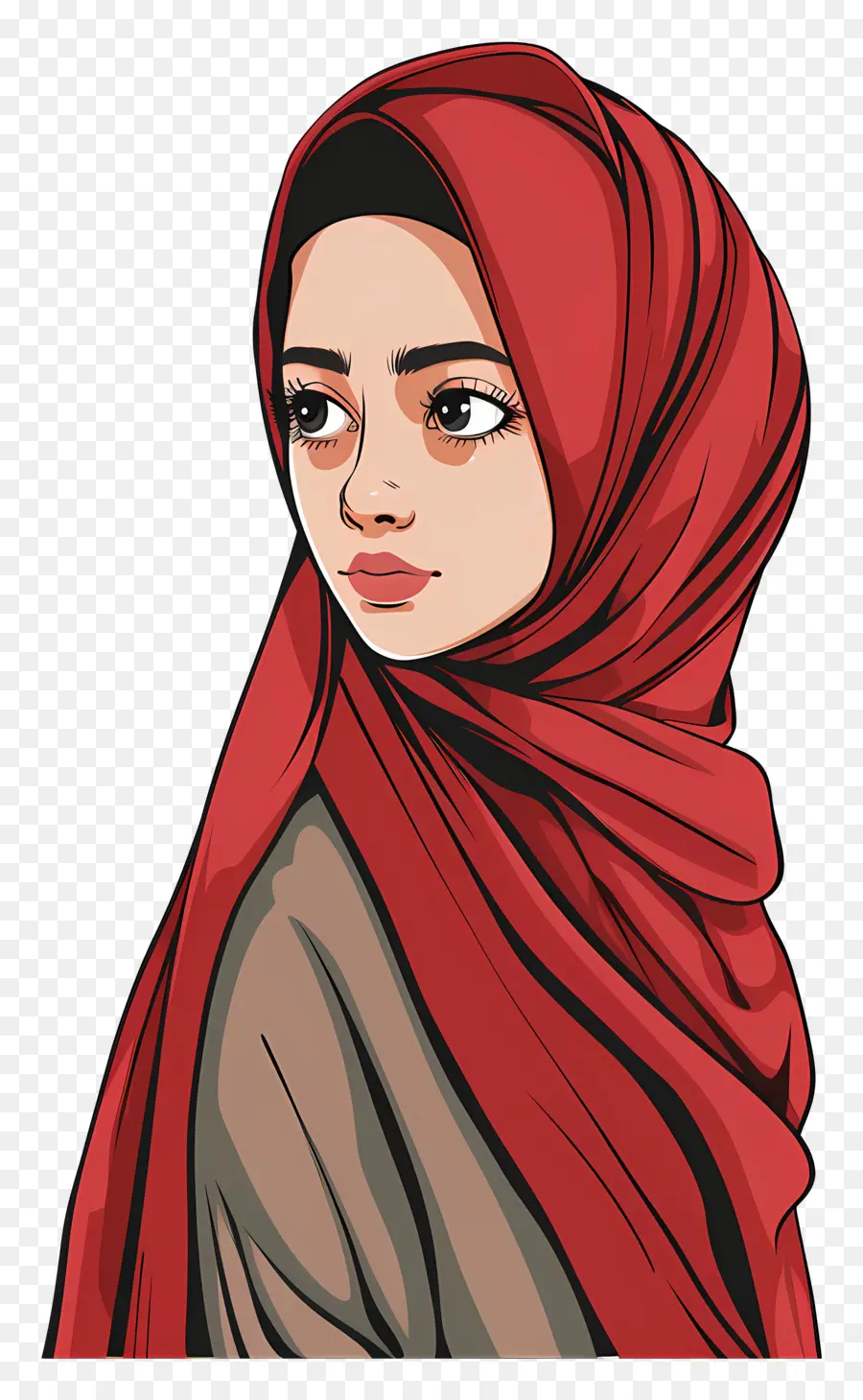 Fille De Dessin Animé Hijab，Femme En Hijab PNG