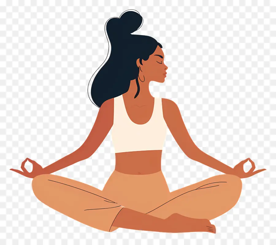 Méditation Yoga Fille，Femme Méditant PNG