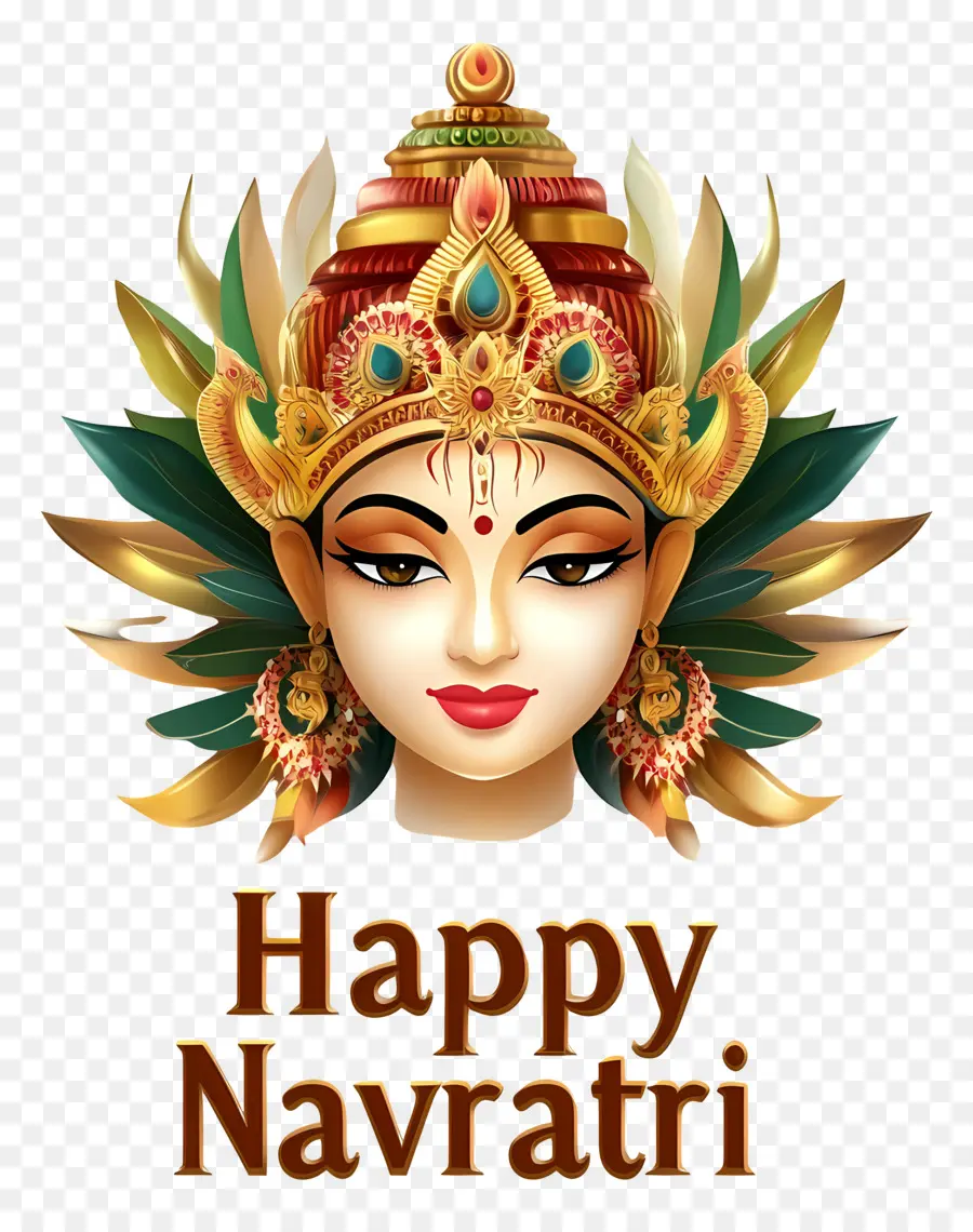 Joyeux Navratri，Visage De Déesse PNG