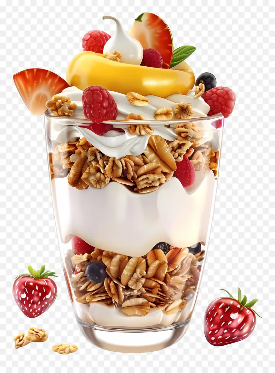 Parfait Au Yaourt，Fruits PNG