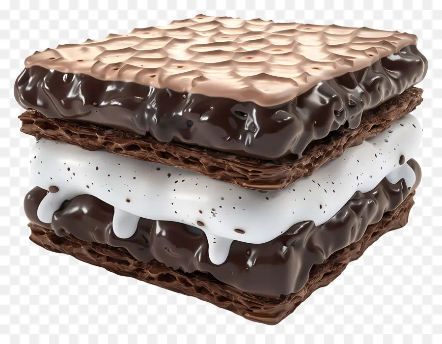 Sandwich à La Crème Glacée，Dessert Au Chocolat PNG