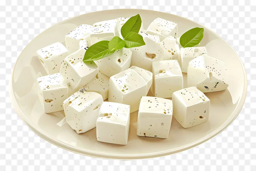 Fromage Fêta，Cubes De Fromage Blanc PNG