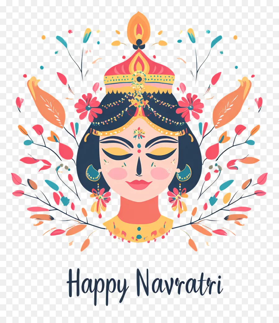 Joyeux Navratri，Illustration De La Célébration De Navratri PNG