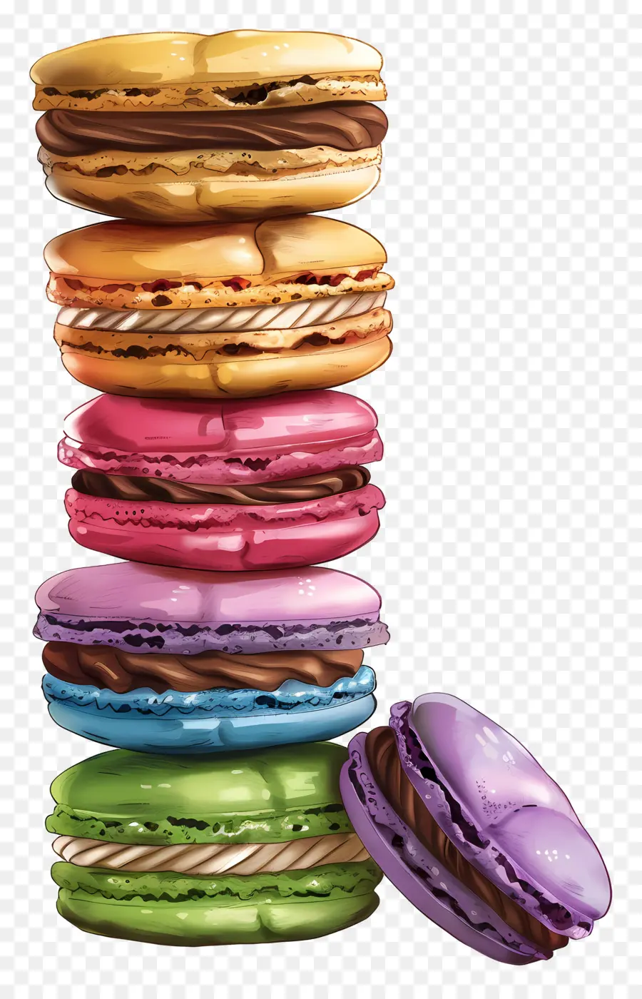 Pile De Macarons，Macarons PNG