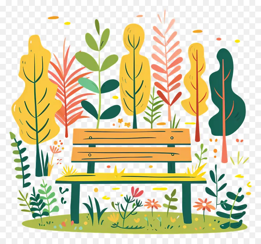 Banc En Bois，Banc De Parc PNG