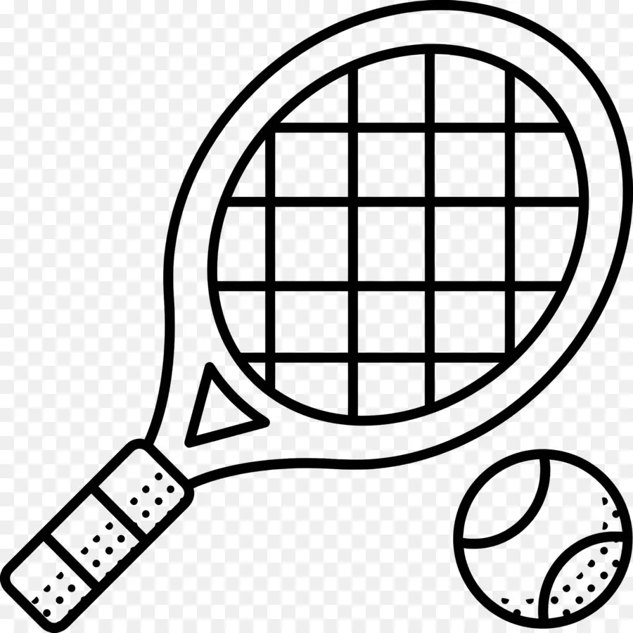 Raquette De Tennis，Raquette Et Balle De Tennis PNG