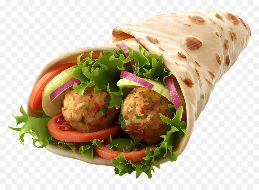 Roulé Aux Falafels，Envelopper PNG