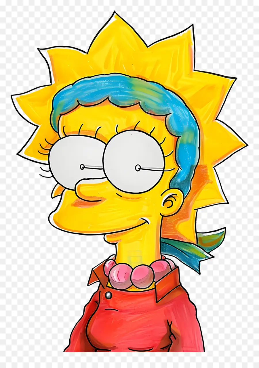 Maggie Simpson，Fille De Dessin Animé PNG