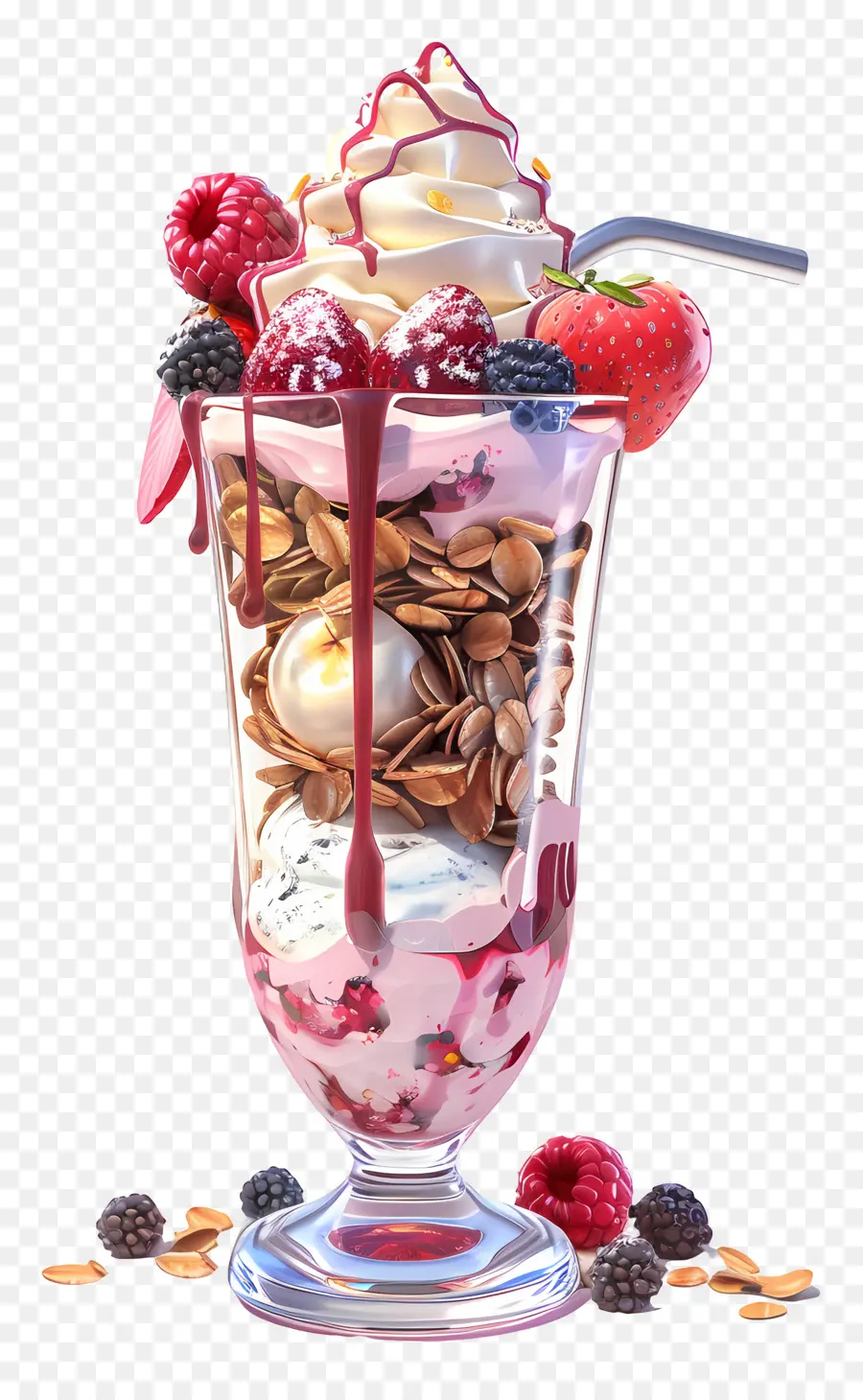 Parfait Au Yaourt，Sundae PNG