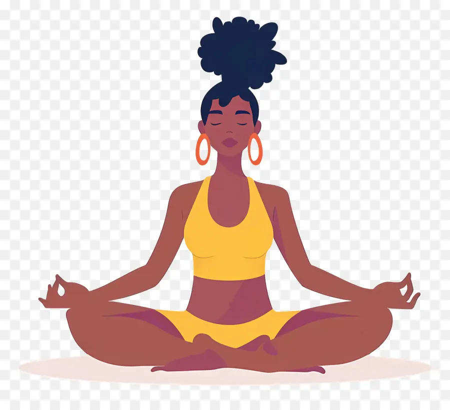 Méditation Yoga Fille，Femme Méditant PNG