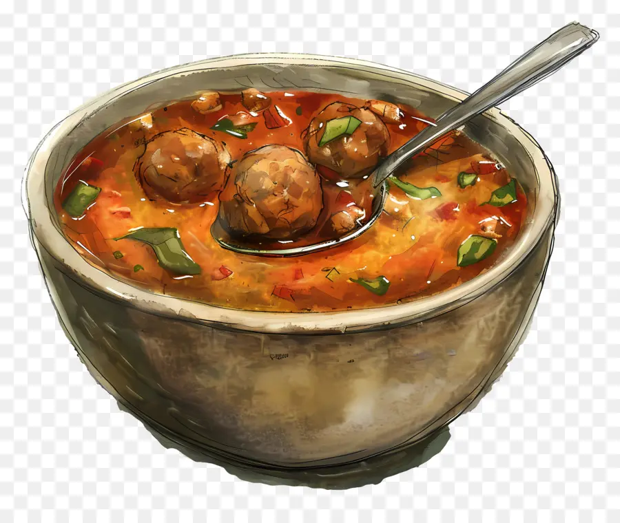 Soupe Aux Boulettes De Viande，Bol PNG