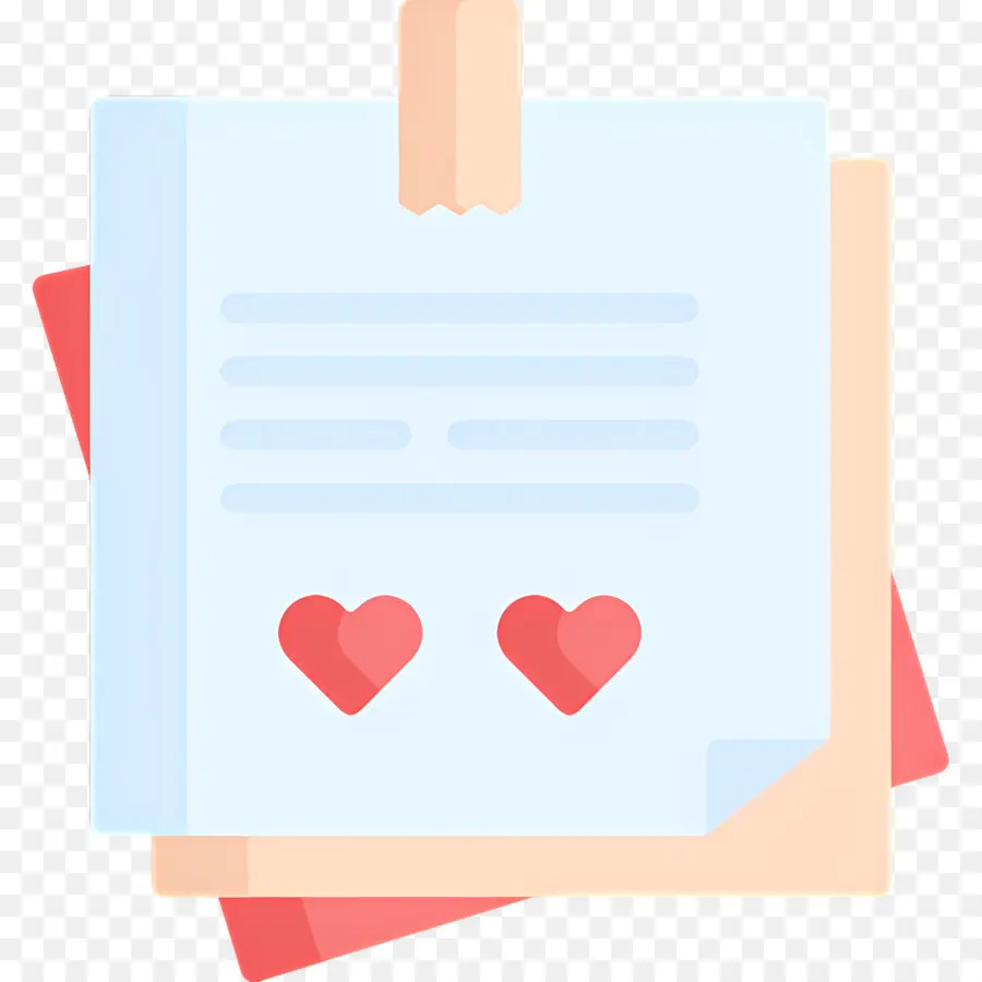 Notes Autocollantes，Lettre D'amour PNG