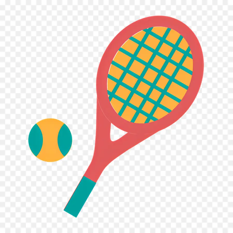 Raquette De Tennis，Raquette Et Balle De Tennis PNG