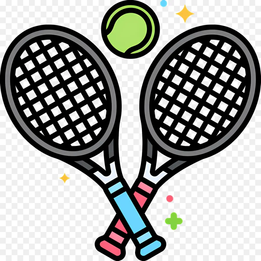 Raquette De Tennis，Raquettes Et Balles De Tennis PNG