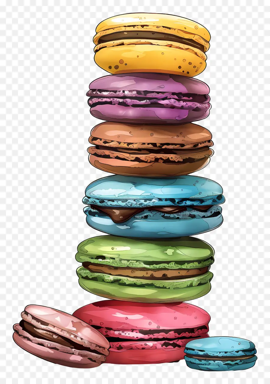 Pile De Macarons，Macarons PNG