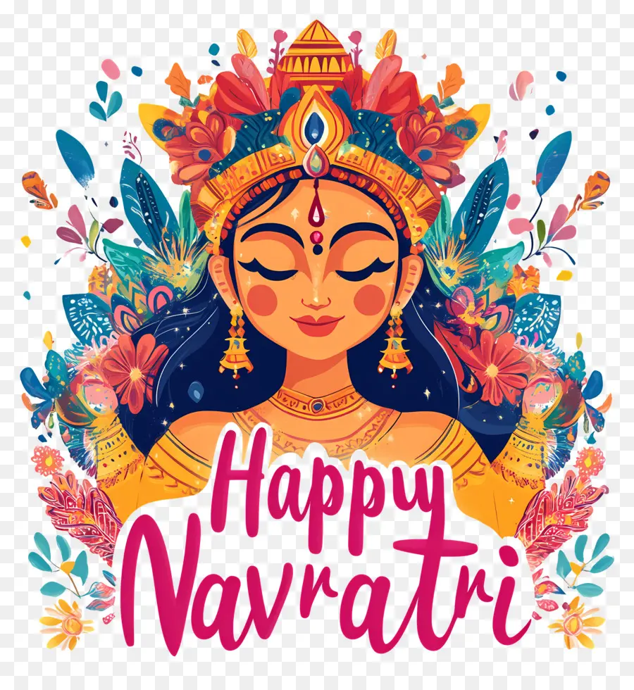 Joyeux Navratri，Illustration De La Célébration De Navratri PNG