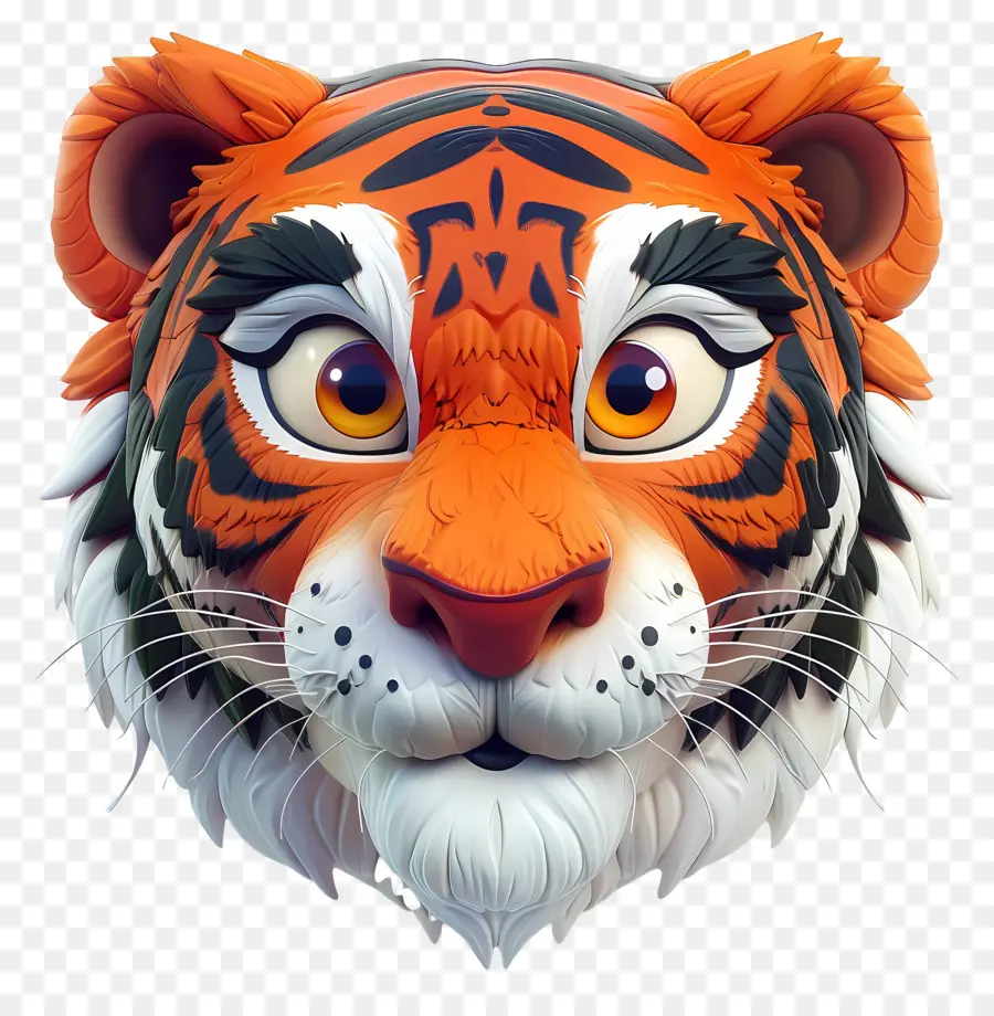 Visage De Tigre，Tigre De Dessin Animé PNG