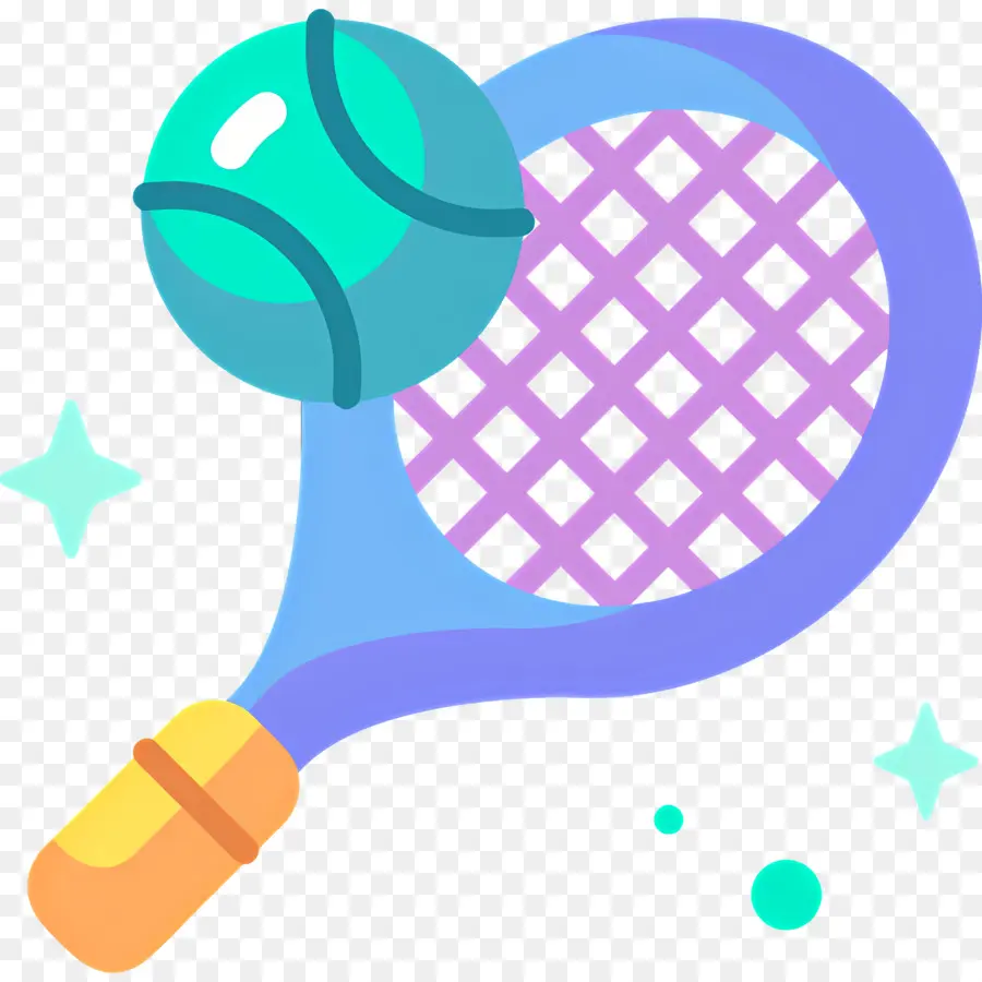 Raquette De Tennis，Raquette Et Balle De Tennis PNG