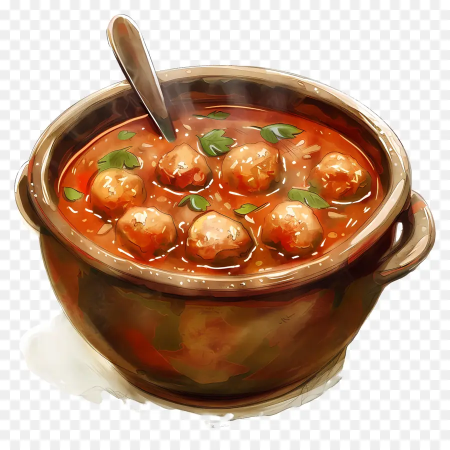 Soupe Aux Boulettes De Viande，Soupe PNG