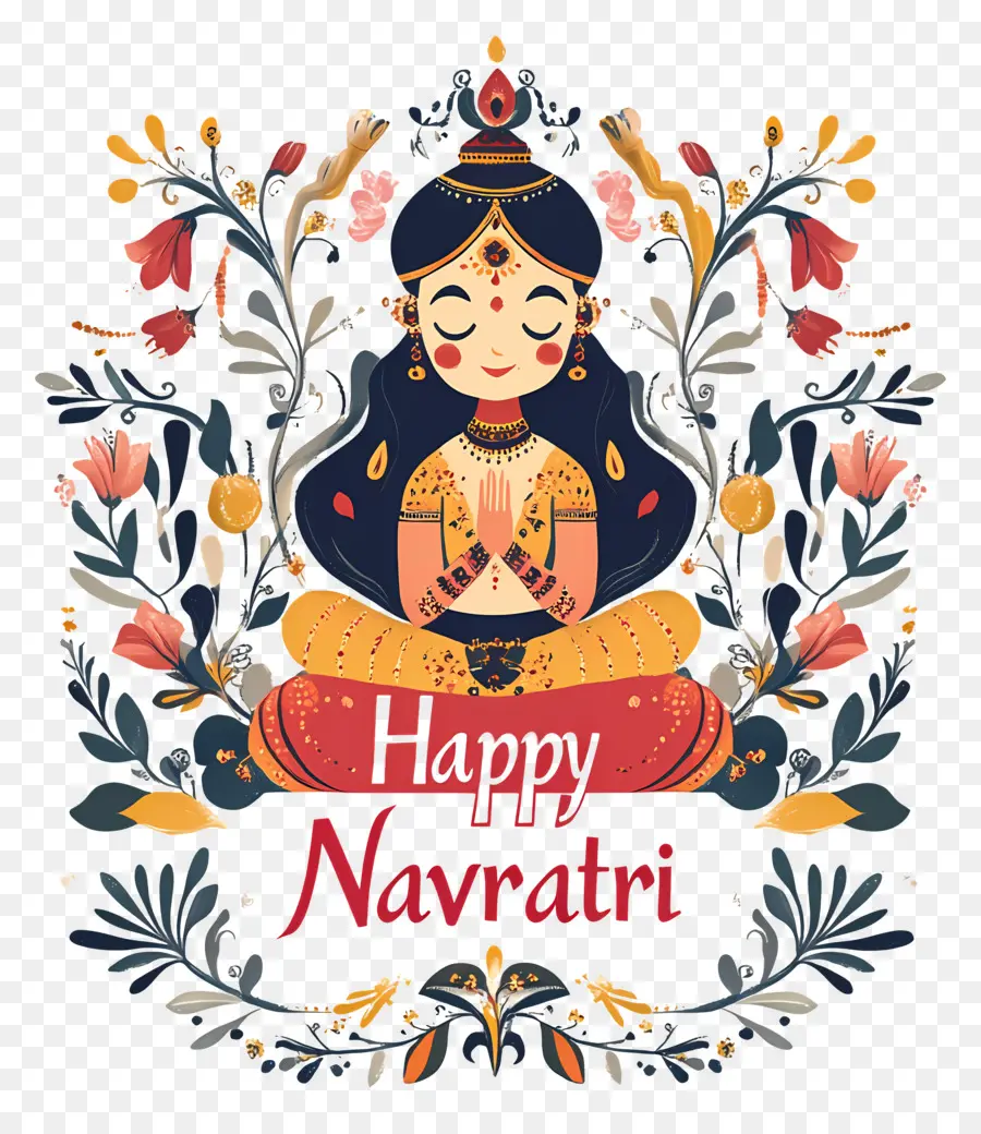 Joyeux Navratri，Illustration De La Célébration De Navratri PNG