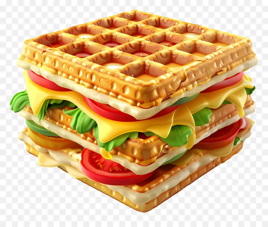 Sandwich Aux Gaufres，Gaufre PNG