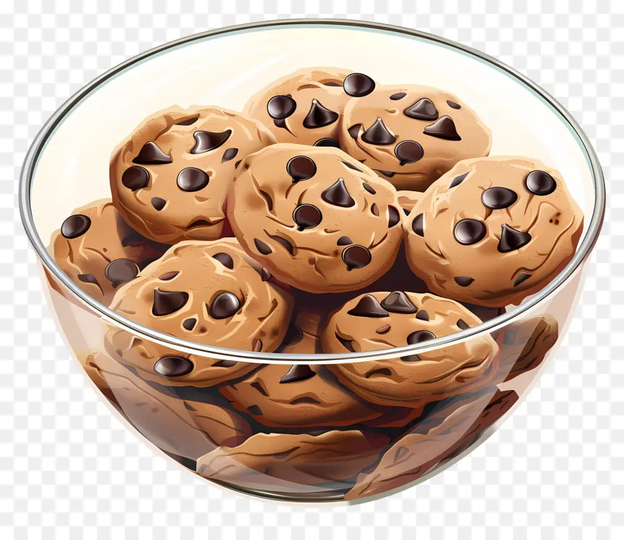 Biscuits Aux Pépites De Chocolat，Bol PNG