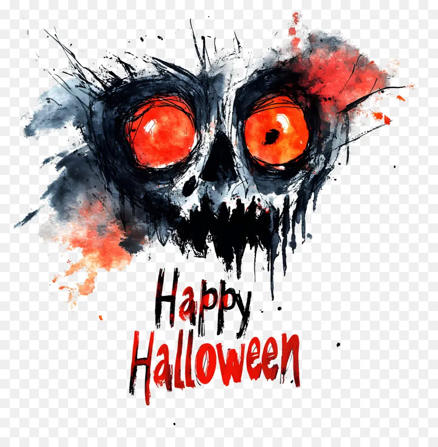 Joyeux Halloween，Crâne D'halloween PNG