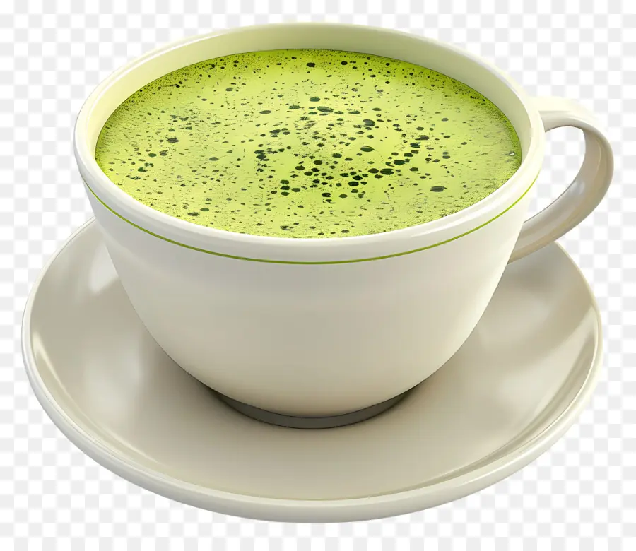 Thé Matcha，Matcha Latté Vert PNG