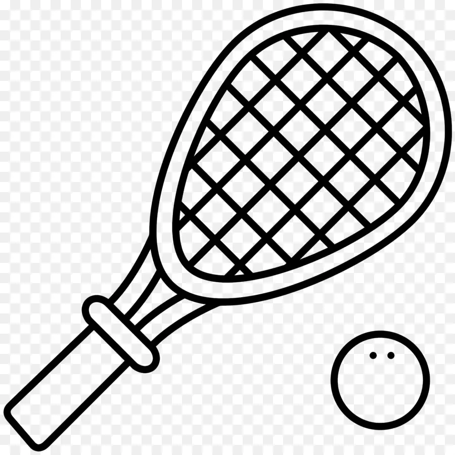 Raquette De Tennis，Raquette Et Balle De Tennis PNG