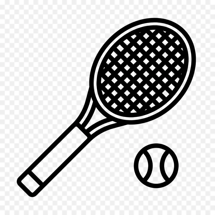 Raquette De Tennis，Raquette Et Balle De Tennis PNG