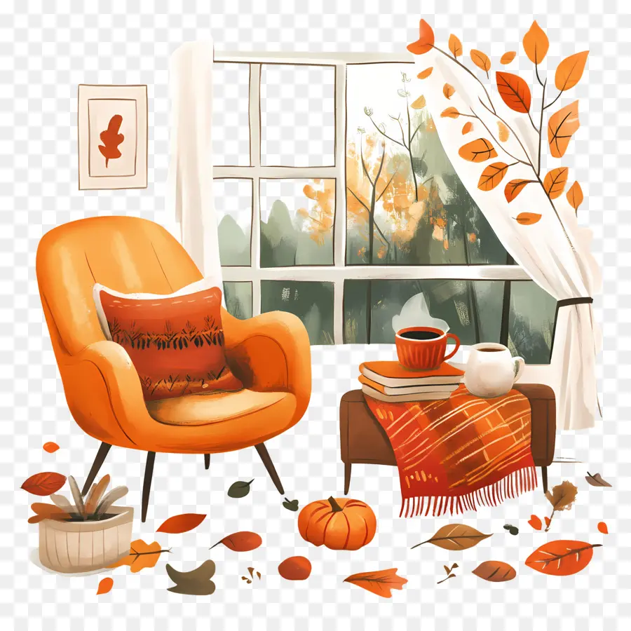 Automne Douillet，Chambre Confortable PNG