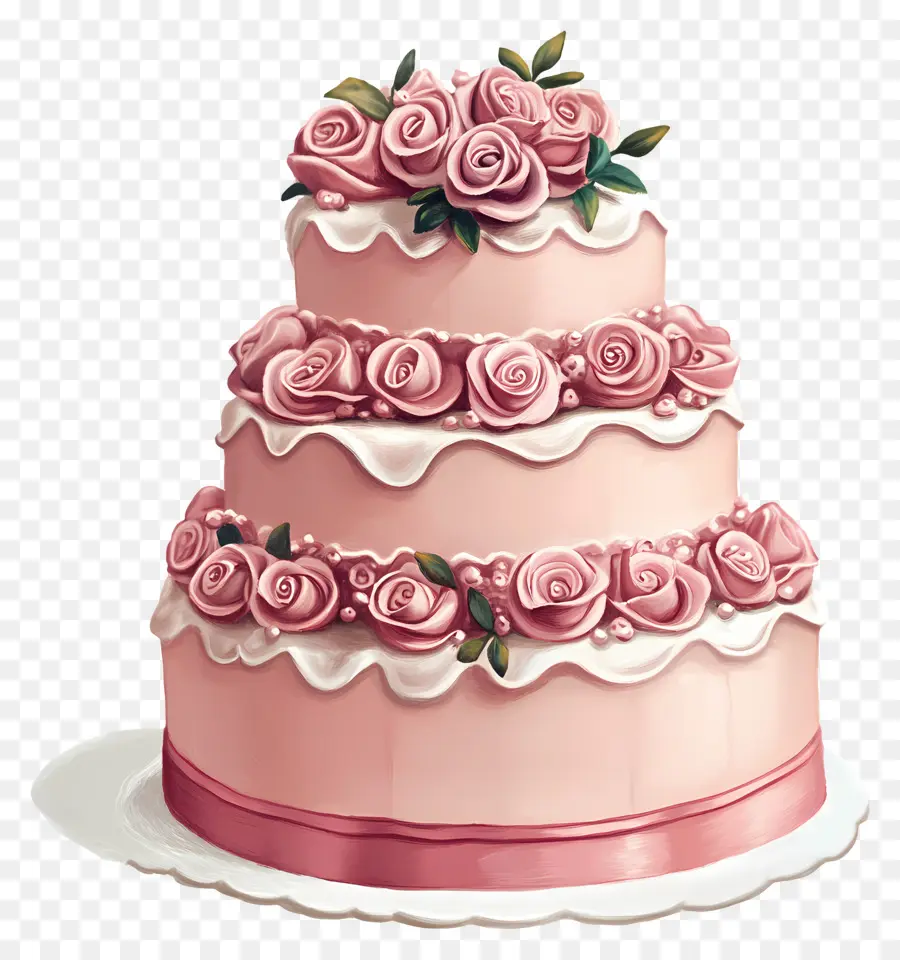 Décoration De Gâteaux，Gâteau Rose PNG